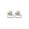 Uncle Mike's SS BL Nickel Quick Detach Sling Swivels, 1-Inch
