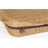 Small Beige Plaid Orthopedic Foam Dog Bed