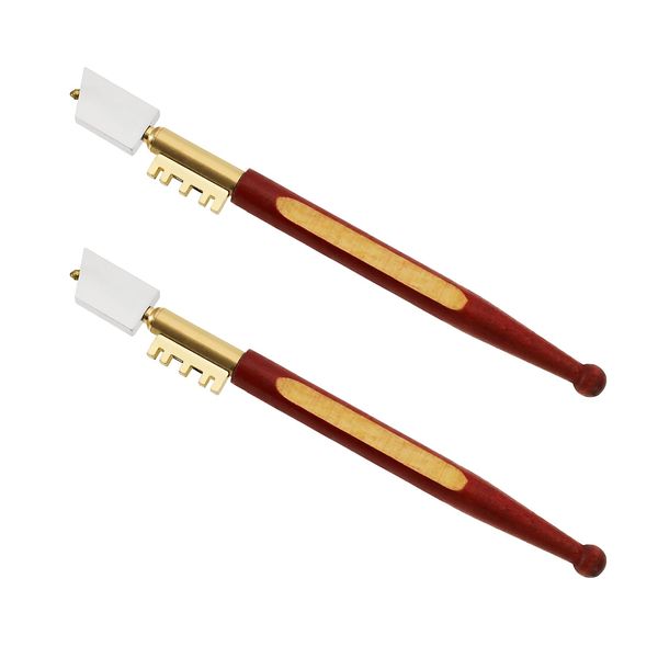 Be In Your Mind 2pcs Diamond Tip Glass Cutter Glass Cutting Tool Wood Handle Glass Cutter Window Mirror Glazing Cutting Tool for Glass/Tiles/Mirror/Mosaic