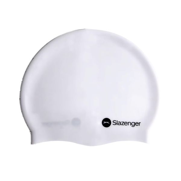 Slazenger Adults Silicone Swimming Cap White One Size