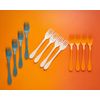 Eco Fork Open Stock, Bulk 12 Piece Set, White Reusable Bamboo