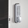 Digital Code Lock Door Lock - Chrome - Weather Resistant KeyPad Combination Key Coded Button Lock
