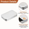 sourcing map 24 Pcs Metal Tin Box Container, Slide Top Tin Containers Empty Rectangular Storage Box Portable Mini Tin Case for Candy Cosmetic Crafts, Silver