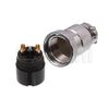 10101510140 Circular Cable Connector 2 Pin Female Silver Locking Ring