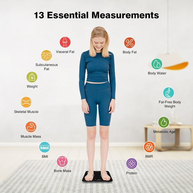 INSMART Body Weight Scale Balance Smart Digital Bathroom Scale for Human  180KG BMI Body Fat Professional Bioimpedance Scale
