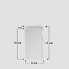Set of 100 food bags with adhesive closure, 6 x 10 + 3 cm