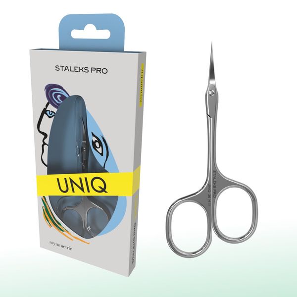 STALEKS PRO UNIQ Professional Cuticle Scissors “Asymmetric” UNIQ SQ 20/4 New