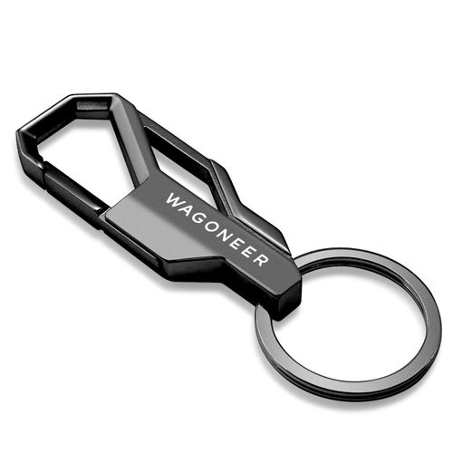 iPick Image for Jeep Wagoneer Gunmetal Black Snap Hook Metal Key Chain