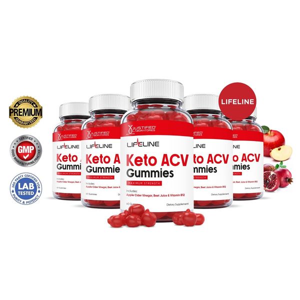 Lifeline Keto ACV Gummies 1000MG Apple Cider Vinegar 300 Gummys