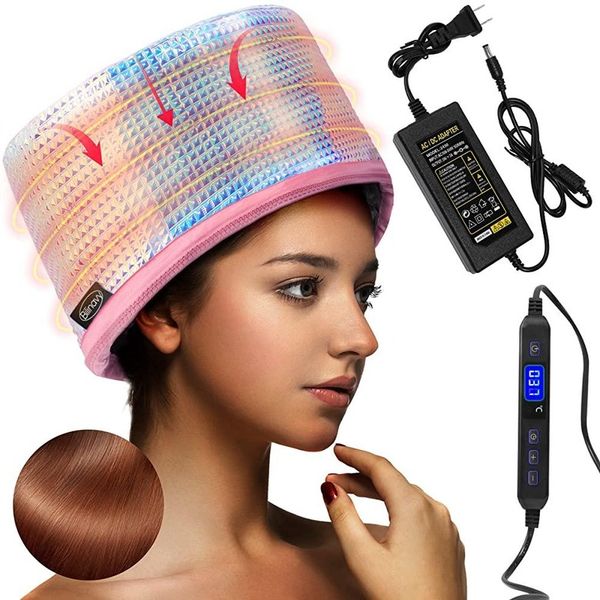 Heat Cap for Deep Conditioning Adjustable Temperature and Timer Settings Hair Steamer for Natural Hair Household Extension Cord Electric Portable Laser Curler