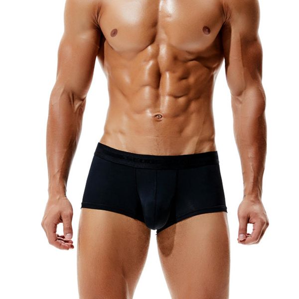 BEEMEN Low Rise Herren Eisseide Mikrofaser Unterwäsche Männer Slip Boxerbrief Trunk Brief aus atmungsaktiver Nylon Weiche Dünne Kühle Unterhose