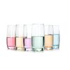 simpa Multicolour Highball Glasses 330ml Set of 6