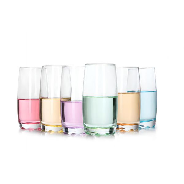 simpa Multicolour Highball Glasses 330ml Set of 6