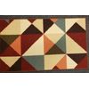 TEXTILE KITCHEN RUG (nonskid back) (20"x30") MULTICOLOR TRIANGLES # 1, rect, WW
