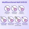 Electric Nail Files, Professional Nail Drill for Acrylic Nails Gel, Electric Nail Drill 20000 RPM, Adjustable Speed E File for Nails, Electric Manicure Pedicure Kit Gifts for Beginner Girl Women Mum