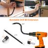 Flexible Drill Bit Extension Set & Universal Socket Tool, Bendable Drill Bit Extension, 3pcs Drill Bit Holder, 1/4 3/8 1/2" Universal Socket Adapter Set, 105° Right Angle Drill, Screwdriver Bit Kit