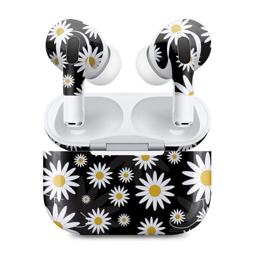 MightySkins (2 Pack) Skins Compatible with Apple AirPods Pro 2 - Daisies | Protective, Durable, and Unique Vinyl Decal wrap Cover | Easy to Apply, Remove, and Change Styles | Made in The USA