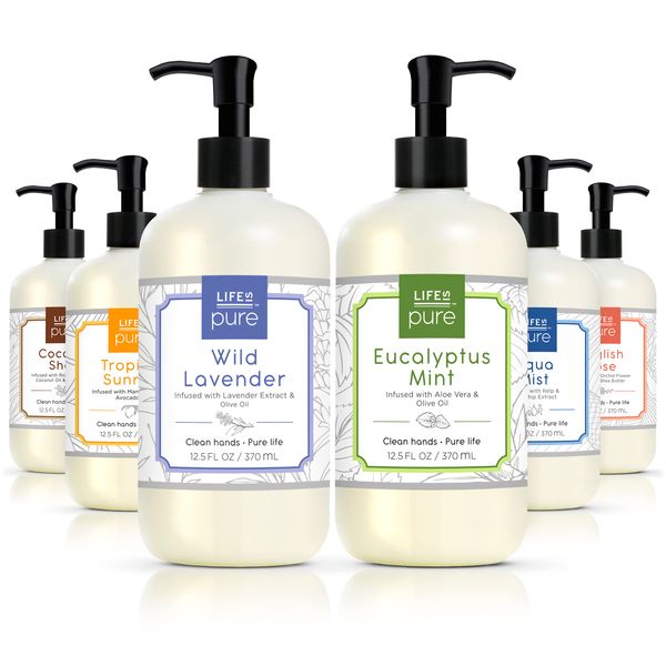 Life Is Pure, 6 Fresh & Soothing Scents, Variety Pack, Liquid Hand Soap, 12.5 fl oz