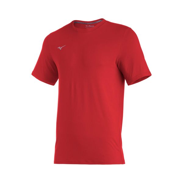 Mizuno Comp Diamond Short sleeve Crew, Red, Medium