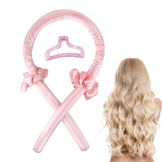 Curling-Band, Heatless curls band, Seidenhaar Lockenwickler, Silk Heatless Curls, Heatless Curling Rod Stirnband, hitzeloses Lockenband aus Seide,DIY-Haarstyling-Werkzeug für mittleres und langes Haar