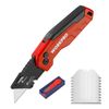 WORKPRO Folding Utility Knife Quick Change Box Cutter Razor Knife W/13PCS Blades