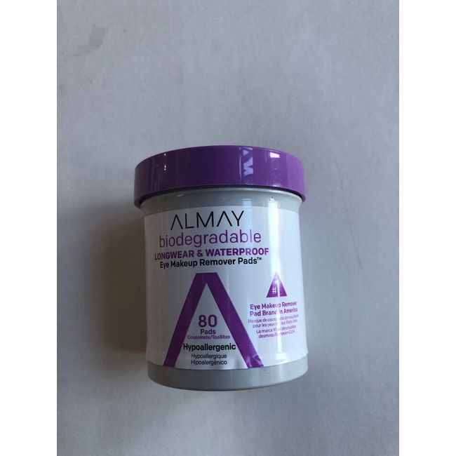 Almay Biodegradable Longwear & Waterproof Eye makeup Remover Pads 80 Pads