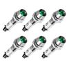 uxcell Indicator Light DC 12V, Green, Metal Shell Panel Mount 5/16" 8mm 6Pcs