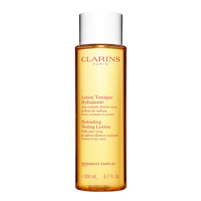 Clarins Hydrating Toning Lotion | Softer Skin After 14 Days of Use* | Cleanses, Tones, Hydrates and Balances Skin's Microbiota | Plant-Based Ingredients | Colorant-Free | Normal to Dry Skin Types