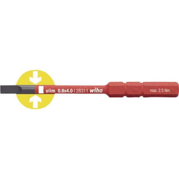 Wiha slimBit Electric 5,5 x 75 mm, Red, (283110055)