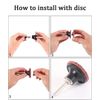 2PCS 2"Roll Lock Sanding Disc Pad Holder Adapter 1/4"Shank for Die Grinder Drill