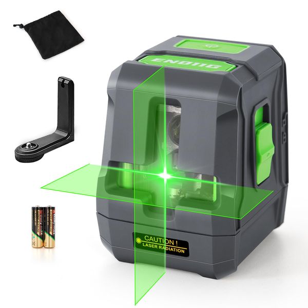 Enventor Laser Marker, Green, Cross Line, Laser Class II, Green Laser Level, Mini Laser Marker, Line Switchable, Automatic Correction, Tilt Mode, Easy to Carry, Easy Operation, Storage Bag Included,