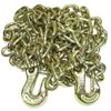 2 pcs 3/8" X 16 ft H D Tow Chain With Hooks Towing Pulling Truck Cargo Chains