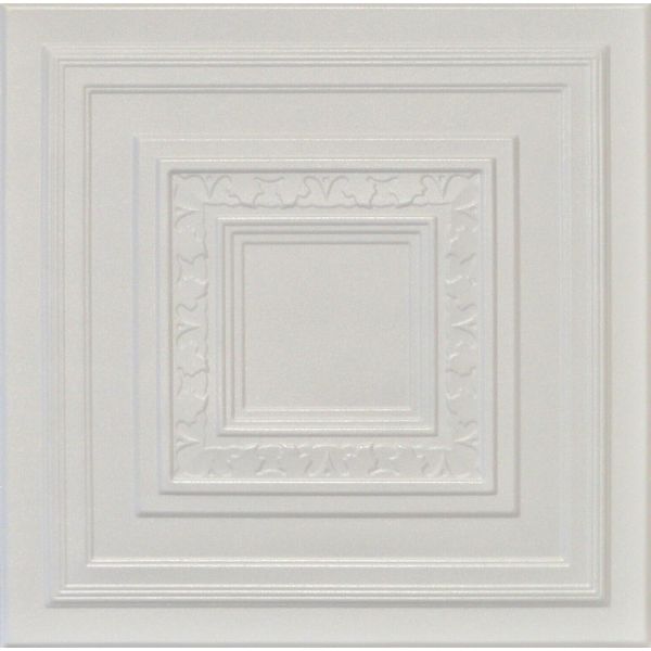 Home Decor Foam Glue-up Ceiling Tile R31W (21.12 s/f/Case) Pack of 8 Plain White