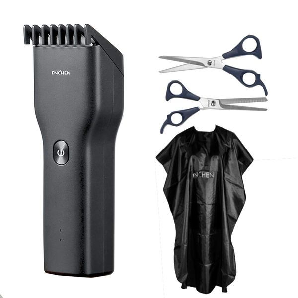 Fbartl Hair Clipper Trimmer Men USB Rechargeable IPX7 Waterproof Hair Cutting Machine (Black)