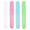 4pcs Plastic Toothbrush Case Travel Cover Holder Storage (Pink, Blue, Green and White)