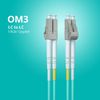 OM3 LC to LC duplex fiber optic cable, patch cord, multimode jumper, 2-meter(6.6ft), 4 pack