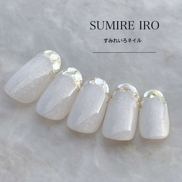 Nail tips False nails Bridal nails Short Long design Simple nails Nails Beige nails Small nails Large nails Berry short Chibi nails Adult nails False nails Custom nails<br> [o2108] By far the brightest glass French