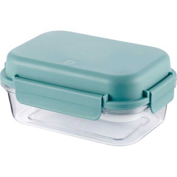 Zwilling Lunchtime Lunchbox, Brotdose mit Fächern und Kühlakku, auslaufsichere Bento Box, für Schule, Arbeit, Picknick, Reisen, Camping, 21 cm x 15 cm, 1 l, grün