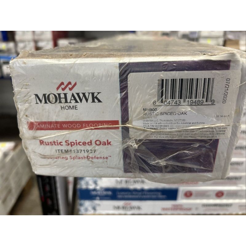 Mohawk Rustic Spiced Oak Laminate Flooring, 9 Planks, 18.14 Sf /box