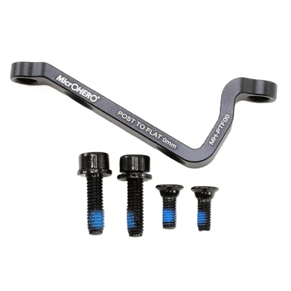 MicrOHERO Microhero Lightweight Bicycle Disc Brake Mount Adapter (Post Mount To Flat Mount +-0mm MH-PTF00)