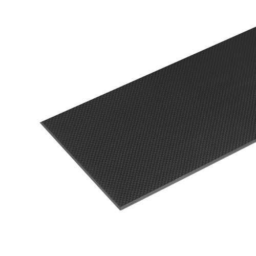 MECCANIXITY 1 Pcs Carbon Fiber Sheet 250×100×6mm Glossy Surface Pultruded Flat Carbon Fiber Board Plate Plain Weave Panel Sheet for Kites RC Airplane