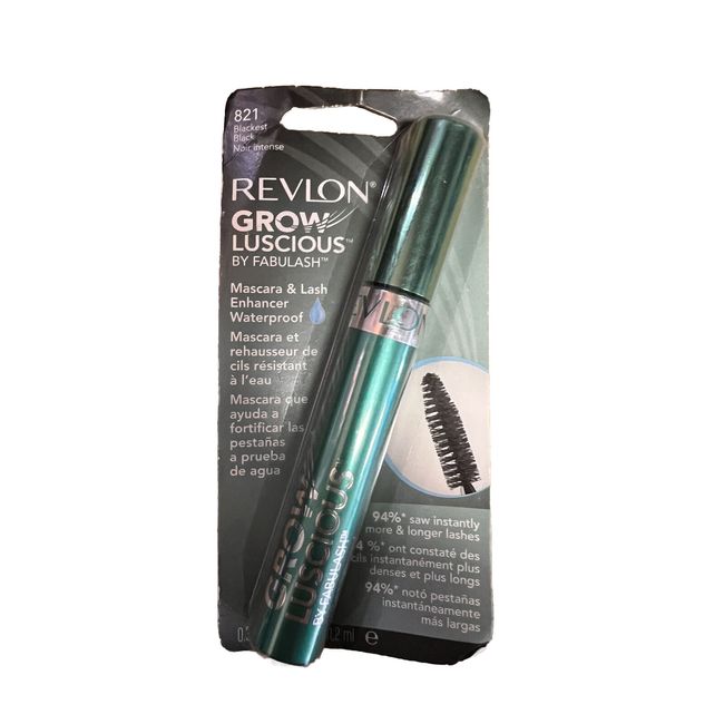 Revlon Grow Luscious Waterproof Mascara & Lash Enhancer # 821 Blackest Black (1)