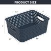 Cand Plastic Storage Basket Bin, 6 Packs Small Organizing Basket for Desktop