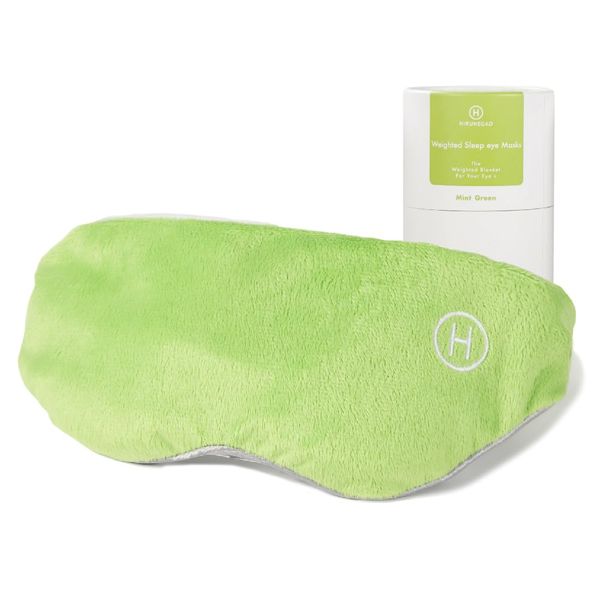 [Introduced in Reiwa Tiger] Hirunegao Weighted Eye Mask for Sleep, Recovery Wear, Eye Pillow, For Comfort, For Traveling, Airplanes, Sleep Goods, Light Blocking, Cool Sensation, Napping (Mint Green)