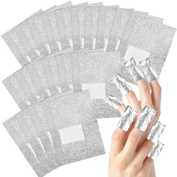 OctBird 500PCS of Tin Foil with Cotton for Nail Removal Nail Foils Nail Foils for Gel Nails Foil Nail Wraps Nail Wraps Remover Gel Nail Foils Nail Soak off Foils Nail Foils for Gel Nail Removal