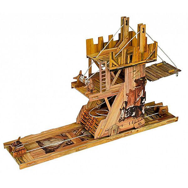 3D Puzzle Construction Kit Cardboard Model-Medieval Town Siege tower Toy # 336