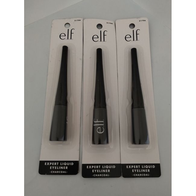 3 E.L.F. EXPERT LIQUID EYELINER CHARCOAL