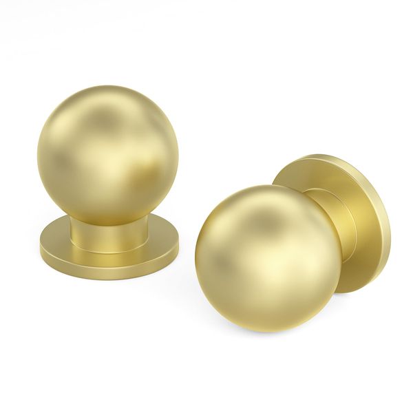 goldenwarm 5 Pack Gold Drawer Knobs Brass Cupboard Knobs Brushed Gold Cabinet Knobs Small Ball Gold Knobs Cupboard Door Knobs Solid Brass Door Knobs Gold Door Knobs