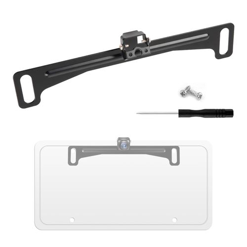 Back up Camera License Plate Mount,Backup Camera License Plate Mount Kit with Fixed Bracket & Screws & Screwdriver,Non-drilled Dash Cam Bracket for US Standard Licence Plates