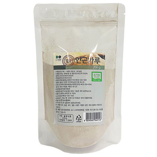 The YEON domestic organic lotus root powder /yf lotus village lotus root powder, eco-friendly certified agricultural products, 1ea, 200g